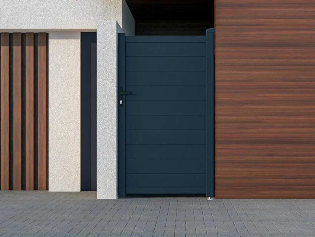 Draaipoort Van Aluminium Antraciet - L103 X 181 Cm - Nazario-EXPERTLAND Online