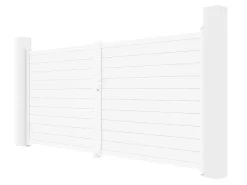 Draaipoort Van Aluminium B397 X H181 Cm Wit - Nazario-EXPERTLAND Online