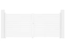 Draaipoort Van Aluminium B397 X H181 Cm Wit - Nazario-EXPERTLAND Online