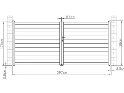 Draaipoort Van Aluminium B397 X H181 Cm Wit - Nazario-EXPERTLAND Online