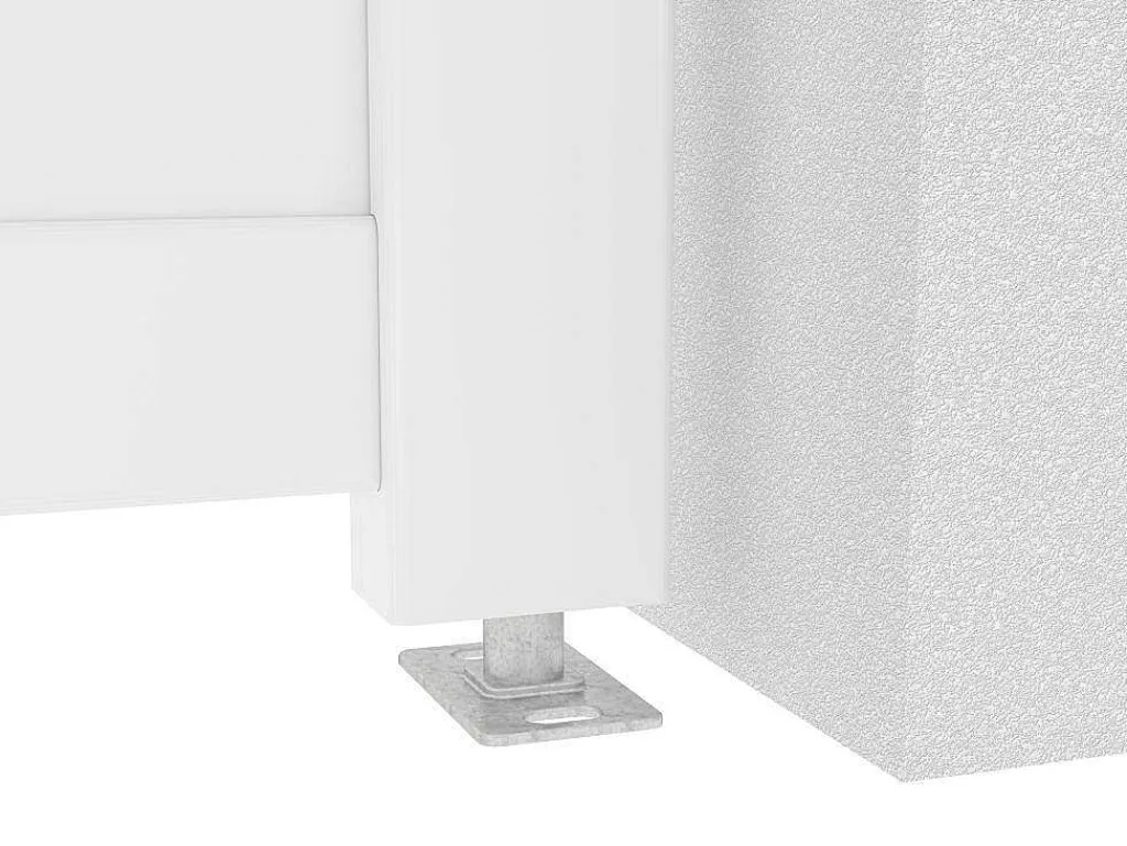 Draaipoort Van Aluminium L305 X H181 Cm Wit - Nazario-EXPERTLAND Hot