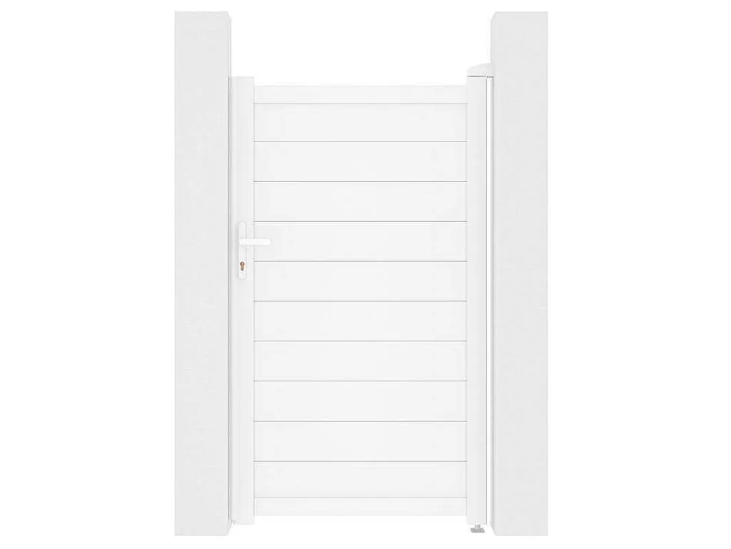 Draaipoort Van Aluminium L103 X H181 Cm Wit - Nazario-EXPERTLAND Sale