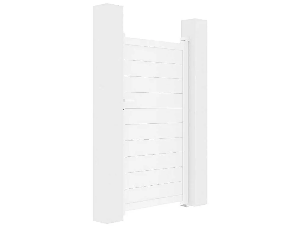 Draaipoort Van Aluminium L103 X H181 Cm Wit - Nazario-EXPERTLAND Sale