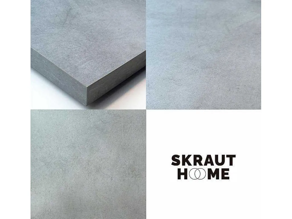 Dressoir, Opbergkast, 210, 4 Deuren, Elektrische Haard Xxl, Cement-Skraut Home Outlet