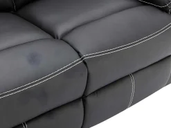 Drie- En Tweezitsrelaxbank Canby - Kunstleer - Zwart-Vente-unique Discount