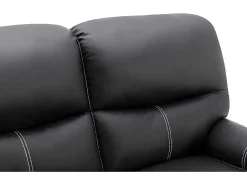 Drie- En Tweezitsrelaxbank Canby - Kunstleer - Zwart-Vente-unique Discount