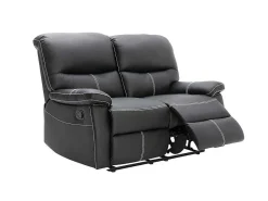 Drie- En Tweezitsrelaxbank Canby - Kunstleer - Zwart-Vente-unique Discount