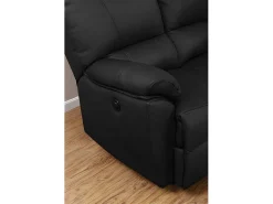 Driezits- En Tweezits Relaxbank Van Leer Marcis - Zwart - Elektrisch-Vente-unique Hot