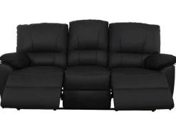 Driezits- En Tweezits Relaxbank Van Leer Marcis - Zwart - Elektrisch-Vente-unique Hot
