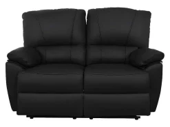 Driezits- En Tweezits Relaxbank Van Leer Marcis - Zwart - Elektrisch-Vente-unique Hot