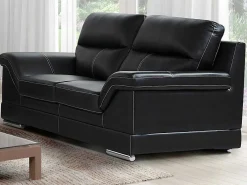 Driezits- En Tweezitsbank Van Buffelleer Monika - Zwart-Vente-unique Sale