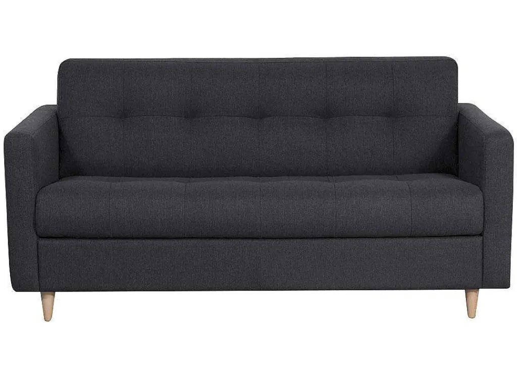 Driezits Express Bedbank Van Stof Ganoa - Antraciet-Vente-unique Sale