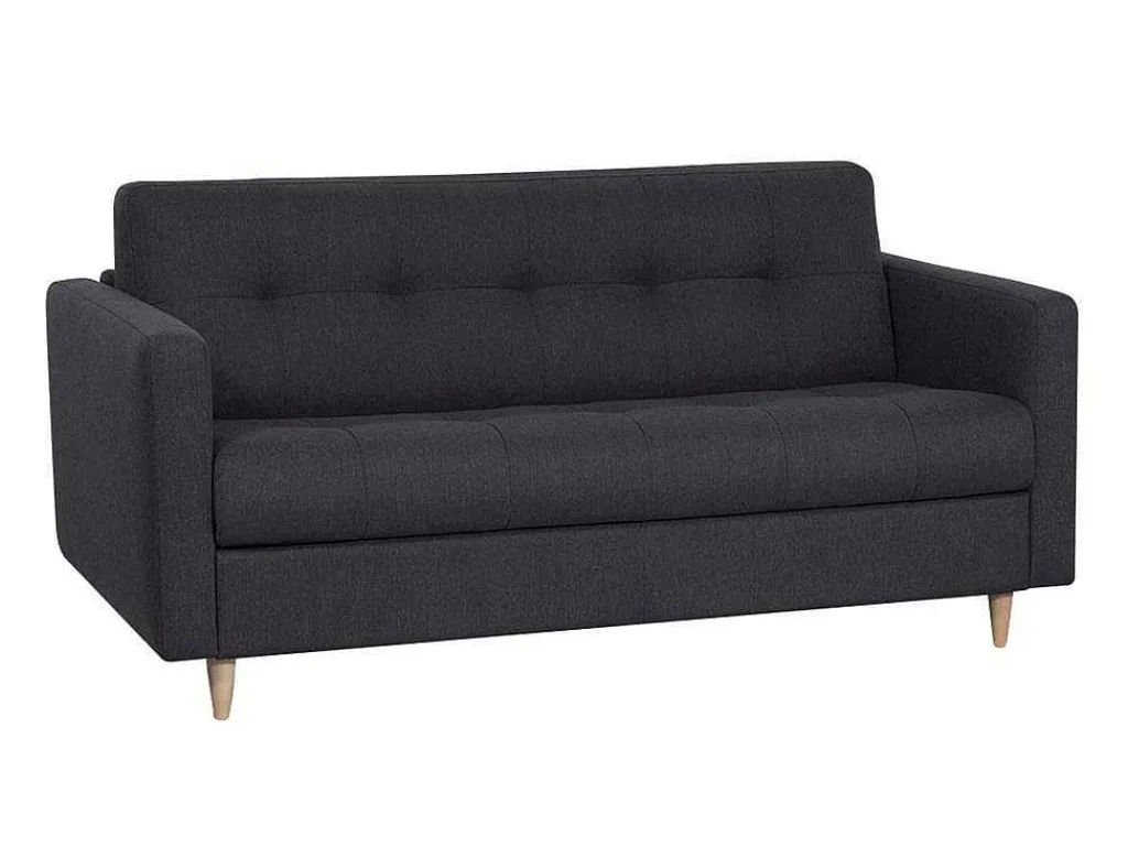 Driezits Express Bedbank Van Stof Ganoa - Antraciet-Vente-unique Sale
