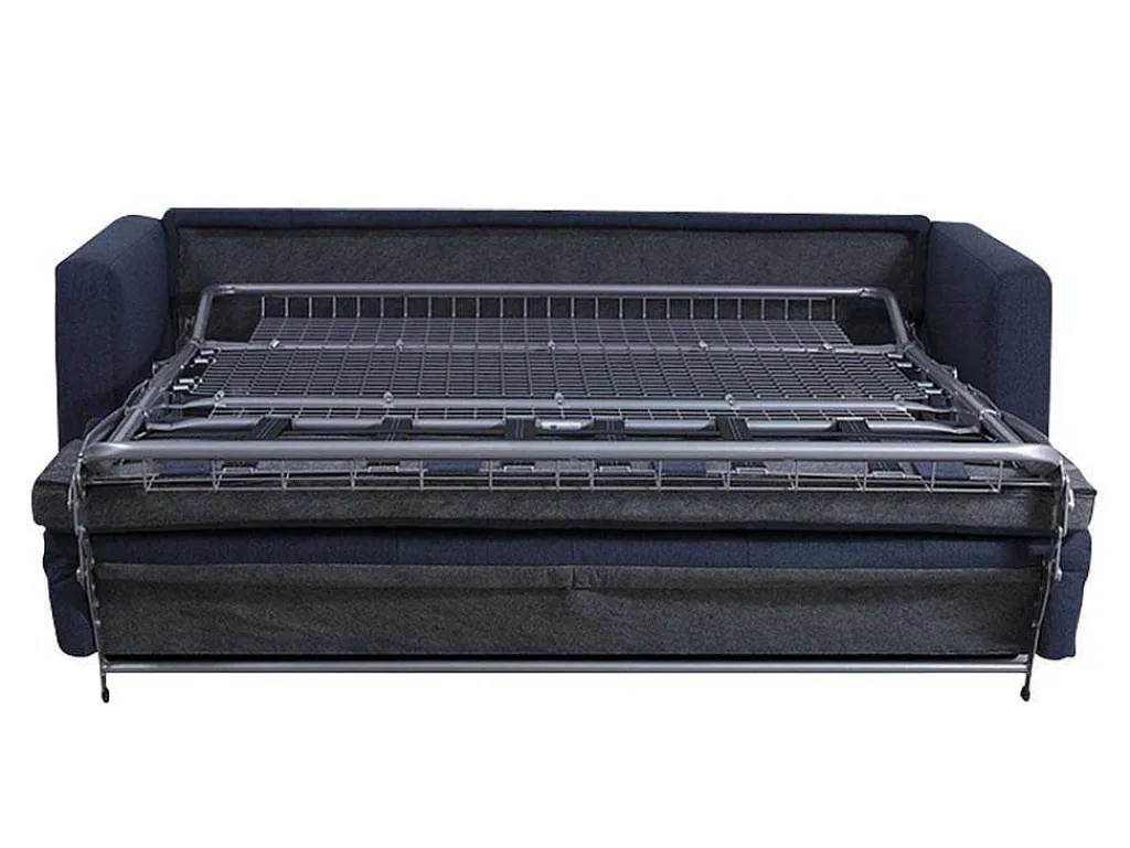 Driezits Express Bedbank Van Stof Ganoa - Blauw-Vente-unique New