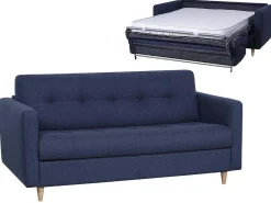 Driezits Express Bedbank Van Stof Ganoa - Blauw-Vente-unique New