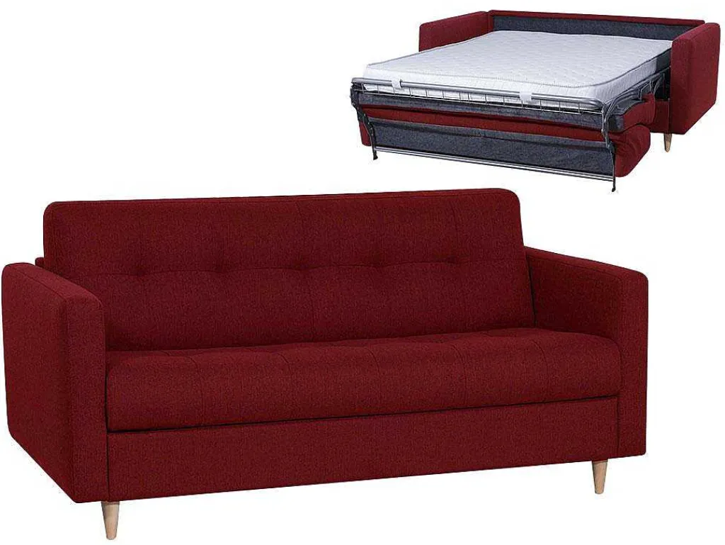 Driezits Express Bedbank Van Stof Ganoa - Blauw-Vente-unique New