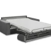 Driezits Express Bedbank Van Fluweel Calito - Antraciet - Tweepersoonsbed 140 Cm - Matras 14 Cm-Vente-unique Clearance