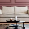 Driezits Express Slaapbank Van Ribfluweel - Beige - Loreto-Vente-unique Online