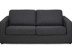 Driezits Express Slaapbank Van Antraciet Stof - Doneto-Vente-unique Online