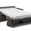 Driezits Express-Bedbank Van Kunstleer Calife - Grijs - Slaapafmeting 140 Cm-Vente-unique Sale