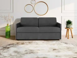 Driezits Express-Bedbank Van Stof Calife - Grijs-Vente-unique New