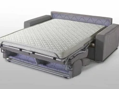 Driezits Express-Bedbank Van Stof Vizir - Grijs - Slaapafmeting 140 Cm-Vente-unique New
