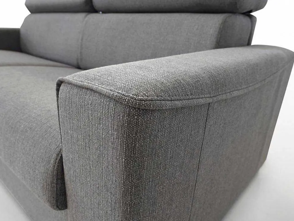 Driezits Express-Bedbank Van Stof Vizir - Grijs - Slaapafmeting 140 Cm-Vente-unique New