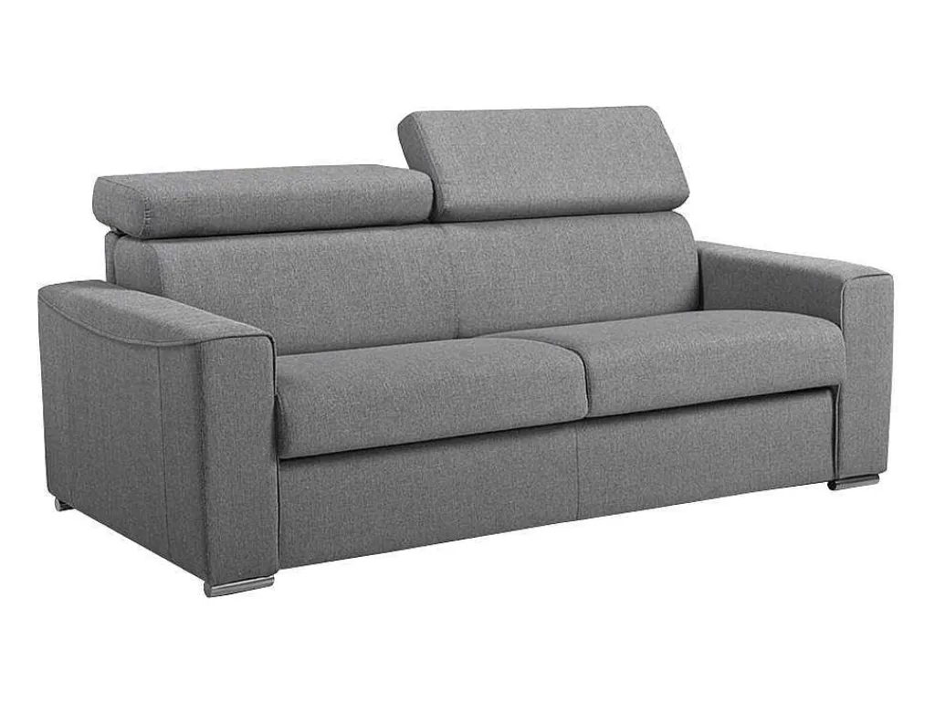 Driezits Express-Bedbank Van Stof Vizir - Grijs - Slaapafmeting 140 Cm-Vente-unique New