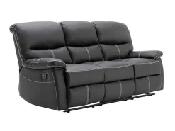 Driezits Relaxbank Canby - Kunstleer - Zwart-Vente-unique Best