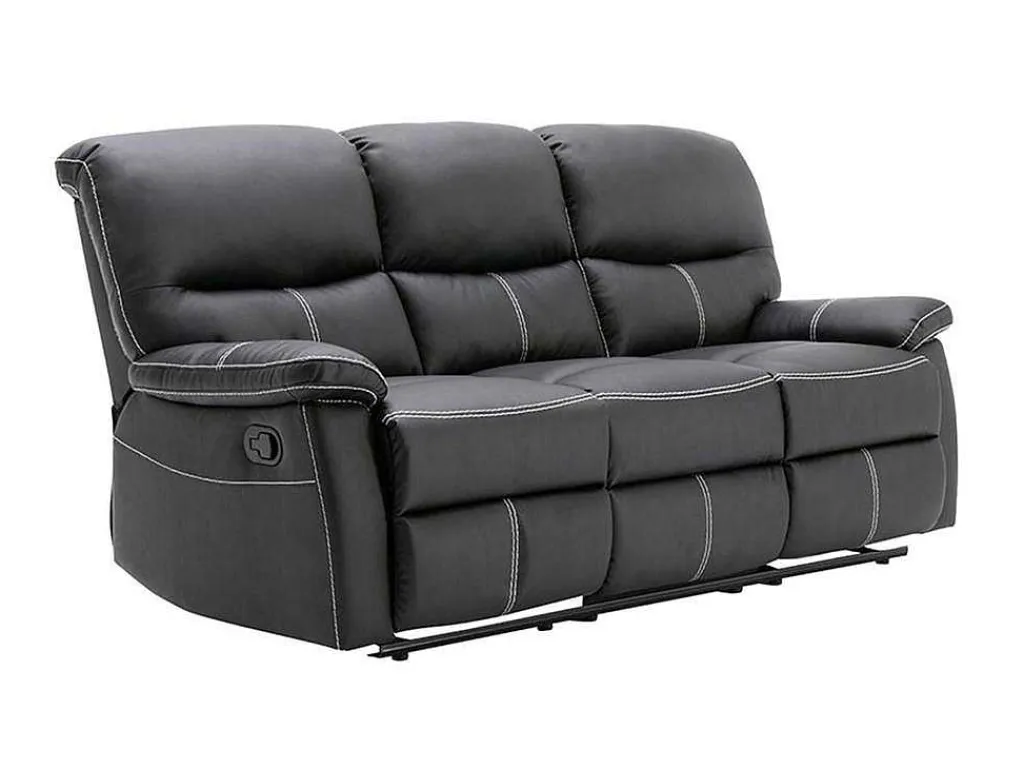 Driezits Relaxbank Canby - Kunstleer - Zwart-Vente-unique Best