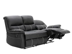 Driezits Relaxbank Canby - Kunstleer - Zwart-Vente-unique Best