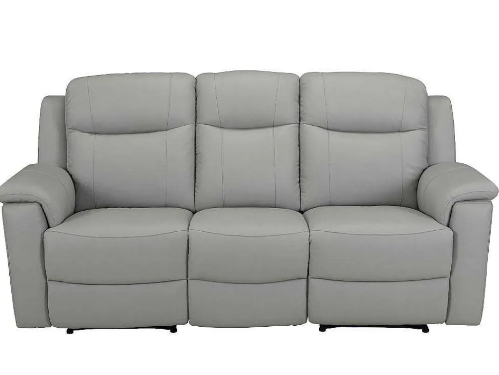 Driezits Relaxbank Evasion Van Leer - Licht Grijs-Vente-unique Hot