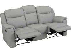 Driezits Relaxbank Evasion Van Leer - Licht Grijs-Vente-unique Hot