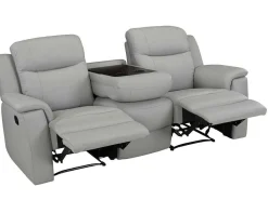 Driezits Relaxbank Evasion Van Leer - Licht Grijs-Vente-unique Hot