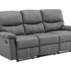 Driezits Relaxbank In Grijs Kunstleer Canby-Vente-unique Clearance
