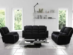 Driezits Relaxbank Microvezel Hernani - Zwart-Vente-unique Online