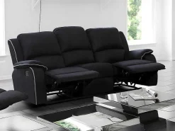 Driezits Relaxbank Microvezel Hernani - Zwart-Vente-unique Online