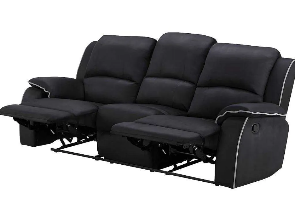 Driezits Relaxbank Microvezel Hernani - Zwart-Vente-unique Online