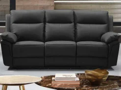 Driezits Relaxbank Van Buffelleer Pakita - Zwart-Vente-unique Hot