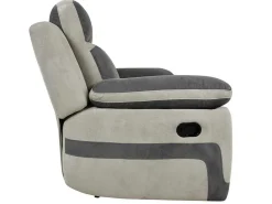 Driezits Relaxbank Van Microvezel Talca - Antraciet En Licht Grijs-Vente-unique Discount