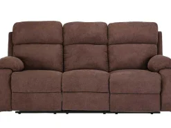 Driezits Relaxbank Van Stof Tolzano - Donkerbruin-Vente-unique New