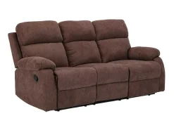 Driezits Relaxbank Van Stof Tolzano - Donkerbruin-Vente-unique New