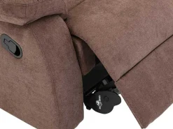 Driezits Relaxbank Van Stof Tolzano - Donkerbruin-Vente-unique New
