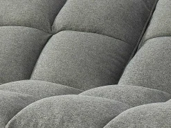 Driezits Slaapbank Van Stof Loeline - Gechineerd Grijs-Vente-unique Outlet
