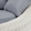 Driezits Tuinbank Van Ecru Gevlochten Hars - Whiteheaven-MYLIA Outlet