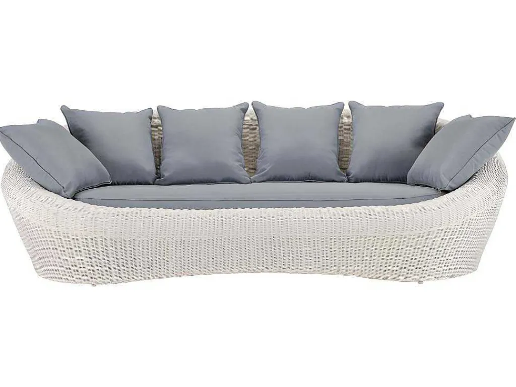 Driezits Tuinbank Van Ecru Gevlochten Hars - Whiteheaven-MYLIA Outlet