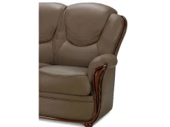 Driezitsbank 100% Buffelleer Adelaide - Zwart-Vente-unique New