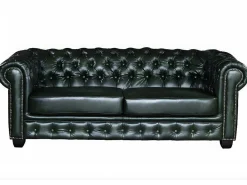 Driezitsbank Chesterfield Brenton 100% Buffelleer - Empire Groen-LINEA SOFA