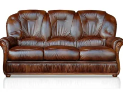 Driezitsbank Daphne Van 100% Buffel Leer - Bruin-Vente-unique New