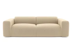 Driezitsbank En Fauteuil Van Beige Stof Met Textuur Pogni Van Maison Cephy-Maison Céphy Hot